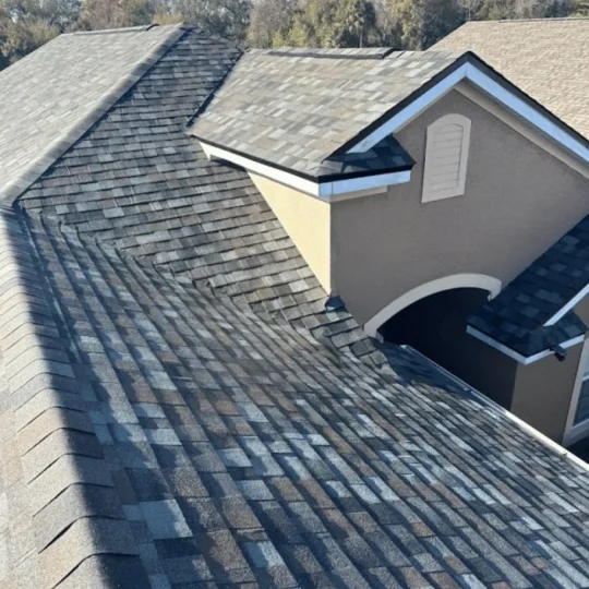 roofing contractor installing new roof on Austin home